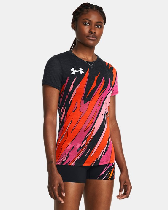 Haut à manches courtes UA Pro Runner pour femme, Black, pdpMainDesktop image number 0